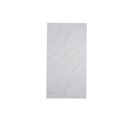 1 metar široki bijeli mramorni sjajni PVC zidni panel